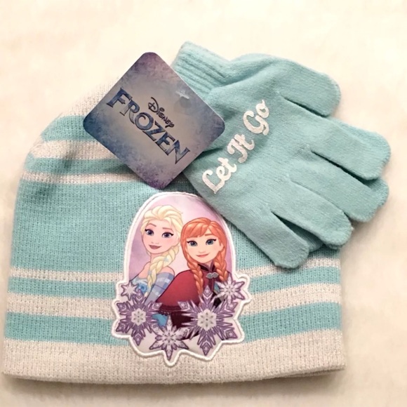 Disney Other - NWT Disney Frozen Winter Hat & Gloves Set